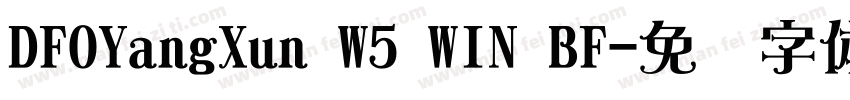 DFOYangXun W5 WIN BF字体转换